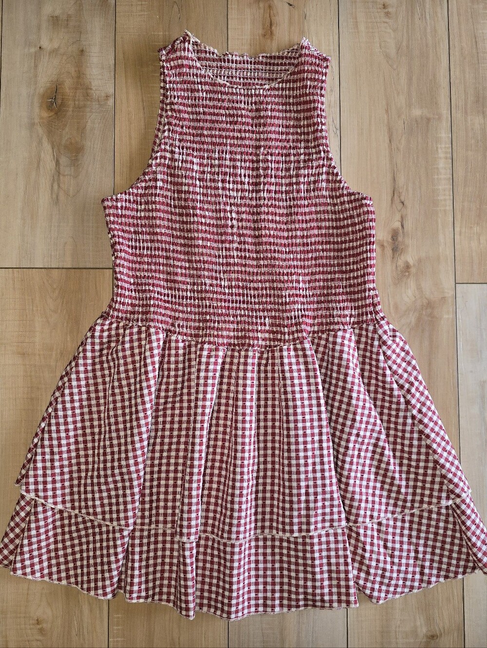 Shein Red Plaid mini dress Sz 2XL - Picture 2 of 3